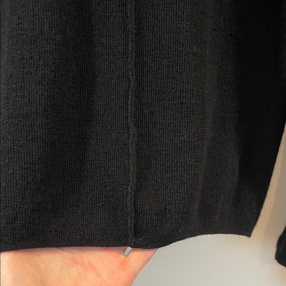 MaxMara Black Mohair Wool Blend Sweater with Fringe Large New - Picture 6 of 7